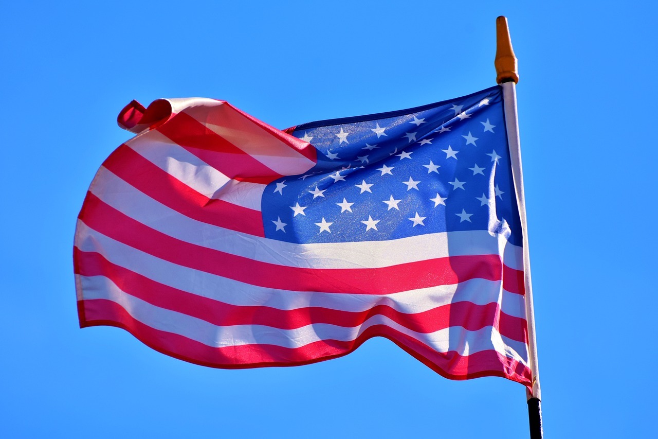 Foto: Bandeira dos Estados unidos - Domínio Público Pixabay